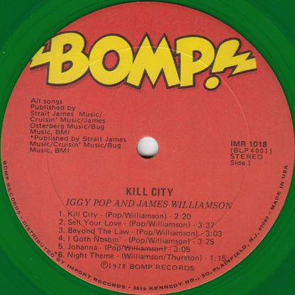 Iggy Pop & James Williamson : Kill City (LP, Album, RE, Gre)