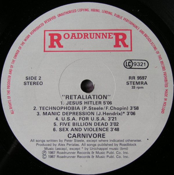Carnivore.* : Retaliation. (LP, Album)
