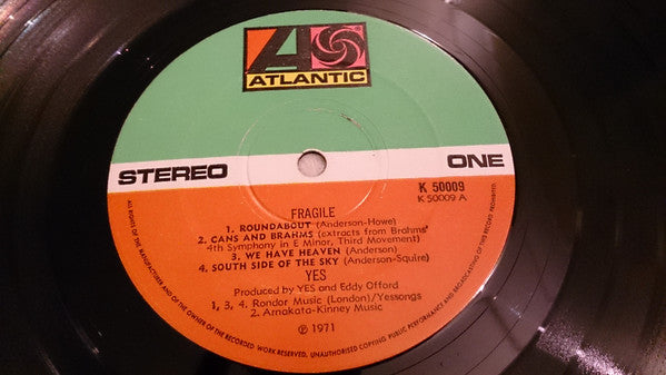 Yes : Fragile (LP, Album, RE, Gat)