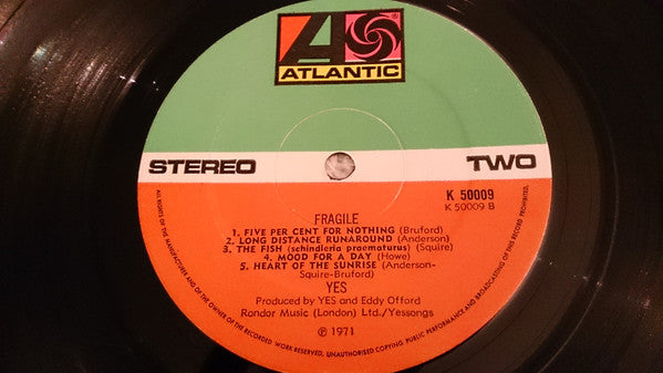 Yes : Fragile (LP, Album, RE, Gat)