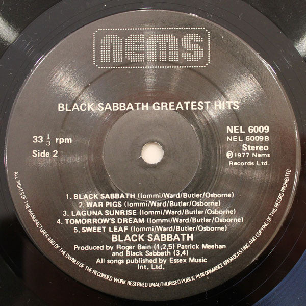 Black Sabbath : Greatest Hits (LP, Comp)
