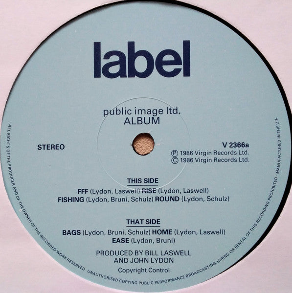 Public Image Limited : Album (LP, Album)