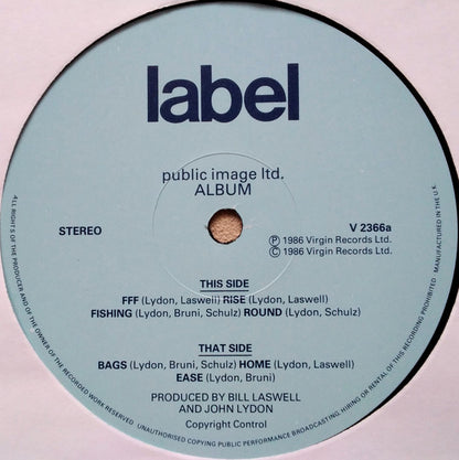 Public Image Limited : Album (LP, Album)