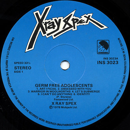 X-Ray Spex : Germfree Adolescents (LP, Album)