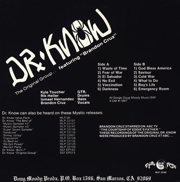 Dr. Know (3) Featuring Brandon Cruz : The Original Group (LP)