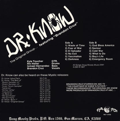 Dr. Know (3) Featuring Brandon Cruz : The Original Group (LP)