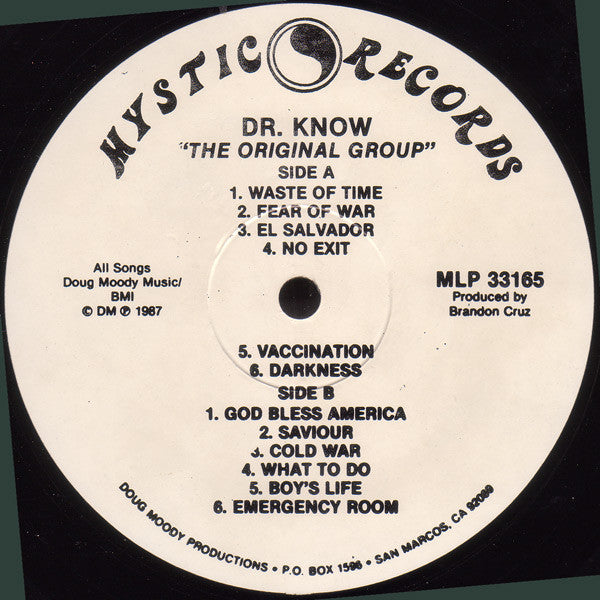 Dr. Know (3) Featuring Brandon Cruz : The Original Group (LP)
