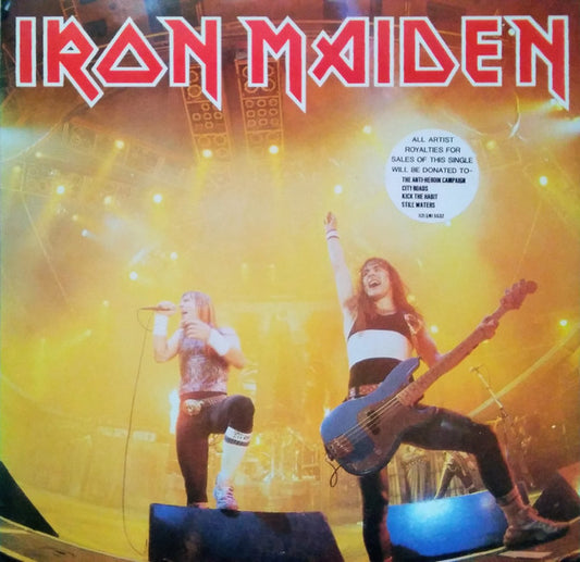 Iron Maiden : Running Free (12", Single, Pur)