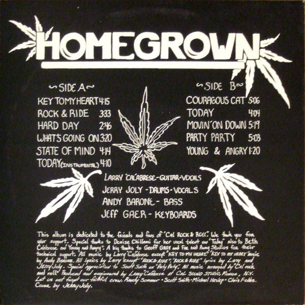 Cal Rock & Roll : Homegrown (LP, Album)