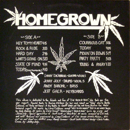 Cal Rock & Roll : Homegrown (LP, Album)