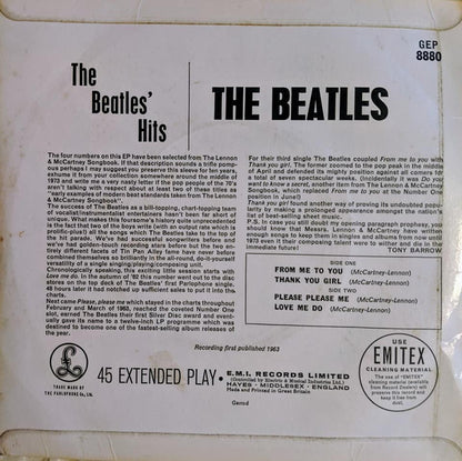 The Beatles : The Beatles' Hits (7", EP)