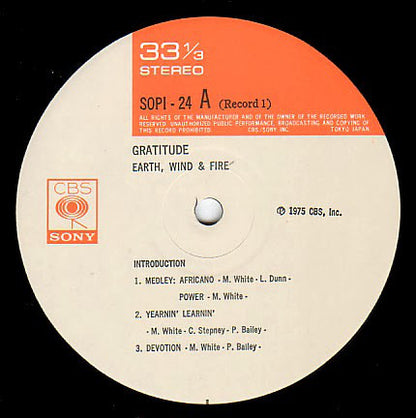 Earth, Wind & Fire = アース・ウインド&ファイアー* : Gratitude = 灼熱の狂宴 (2xLP, Album, Gat)