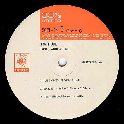 Earth, Wind & Fire = アース・ウインド&ファイアー* : Gratitude = 灼熱の狂宴 (2xLP, Album, Gat)