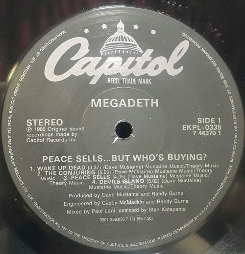 Megadeth : Peace Sells... But Who's Buying? (LP, Album)