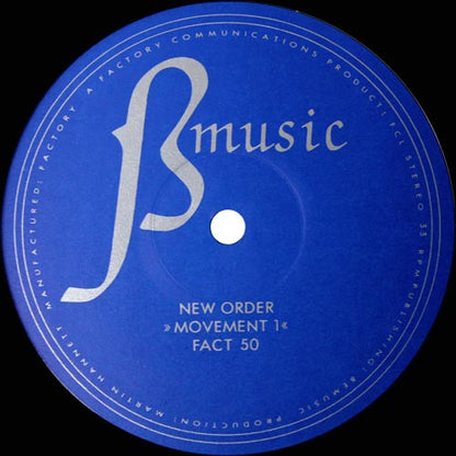 New Order : Movement (LP, Album, MPO)