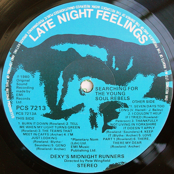 Dexys Midnight Runners : Searching For The Young Soul Rebels (LP, Album)