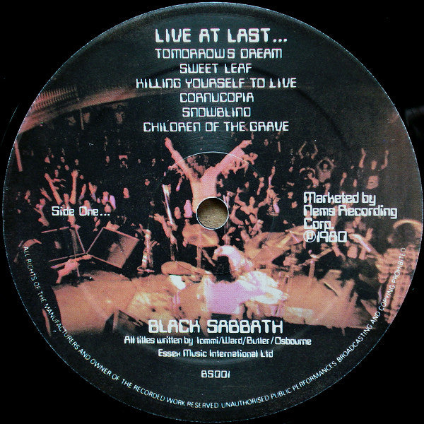 Black Sabbath : Live At Last... (LP, Album)