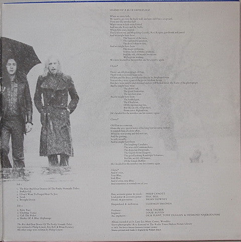 Thin Lizzy : Shades Of A Blue Orphanage (LP, Album, RE, Gat)