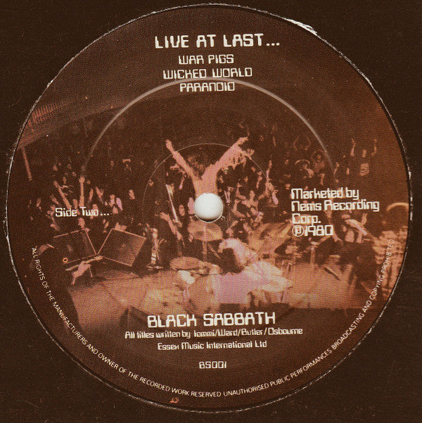 Black Sabbath : Live At Last (LP, Album)