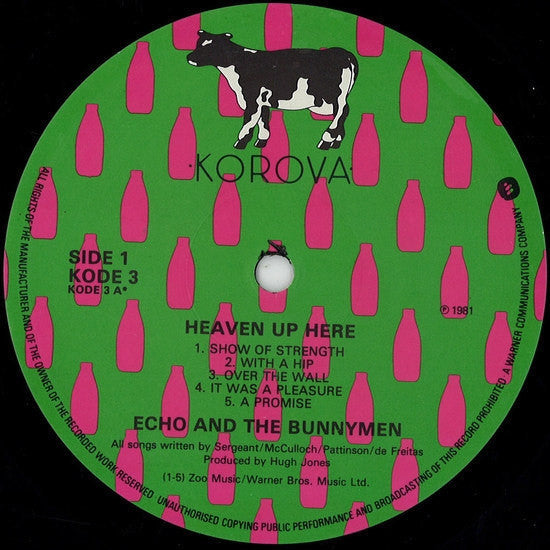 Echo And The Bunnymen* : Heaven Up Here (LP, Album, Tex)
