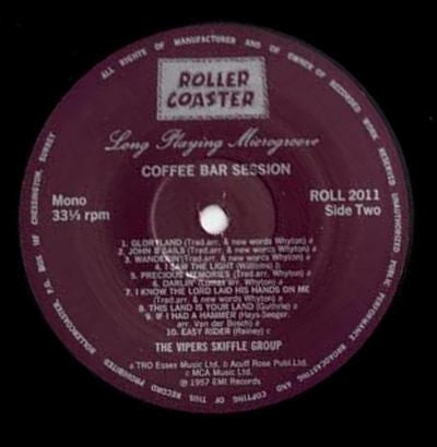 The Vipers Skiffle Group : Coffee Bar Session (LP, Comp)