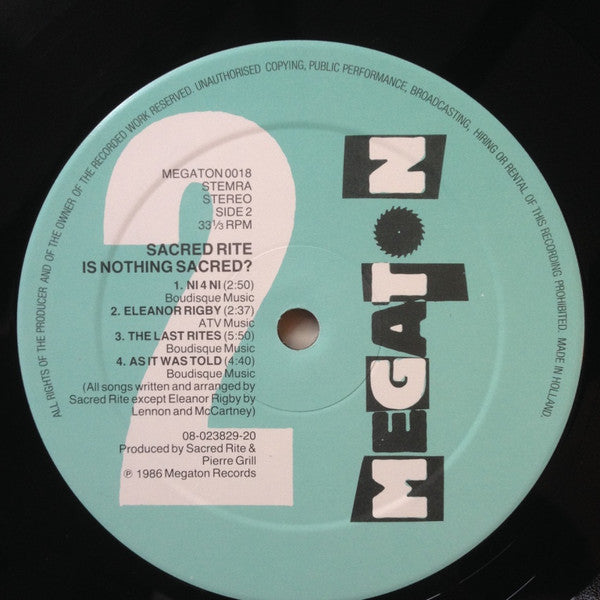 Sacred Rite : Is Nothing Sacred (LP, Album)