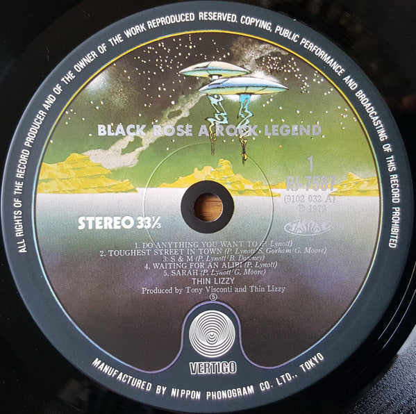 Thin Lizzy = シン・リジィ* : Black Rose (A Rock Legend) = ブラック・ローズ (LP, Album)