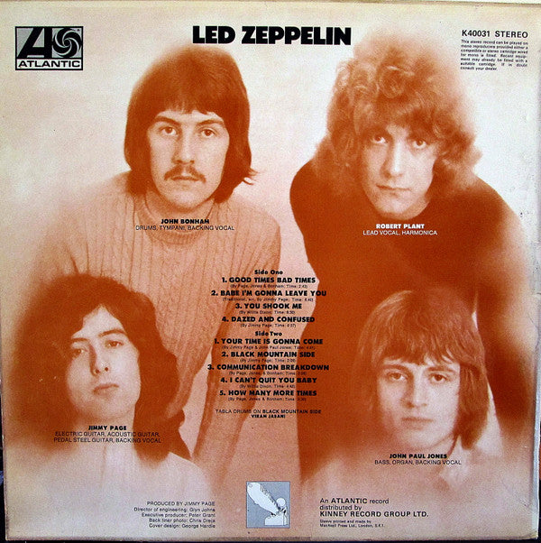 Led Zeppelin : Led Zeppelin (LP, Album, RP, Cro)