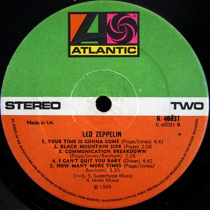 Led Zeppelin : Led Zeppelin (LP, Album, RP, Cro)