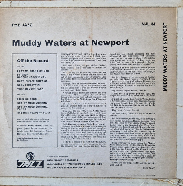 Muddy Waters : Muddy Waters At Newport 1960 (LP, Album, Mono)