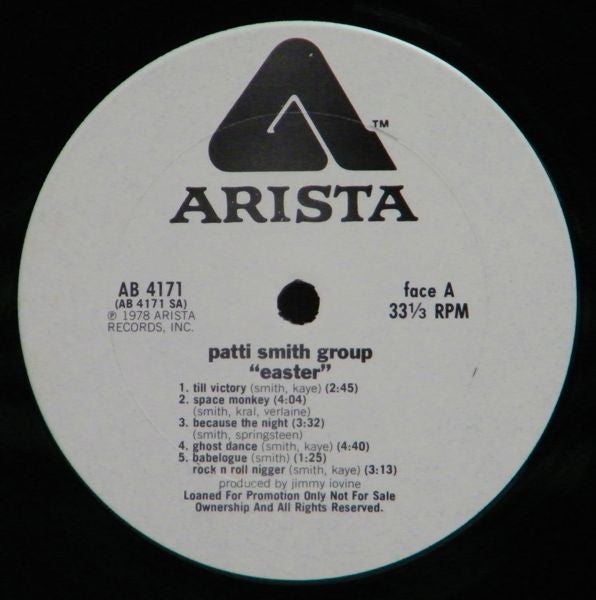 Patti Smith Group : Easter (LP, Album, Promo, Pit)