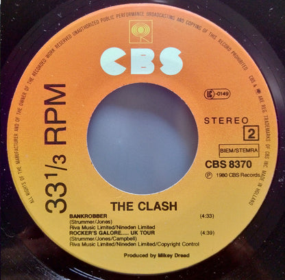 The Clash : Train In Vain / Bankrobber (7", Lar)