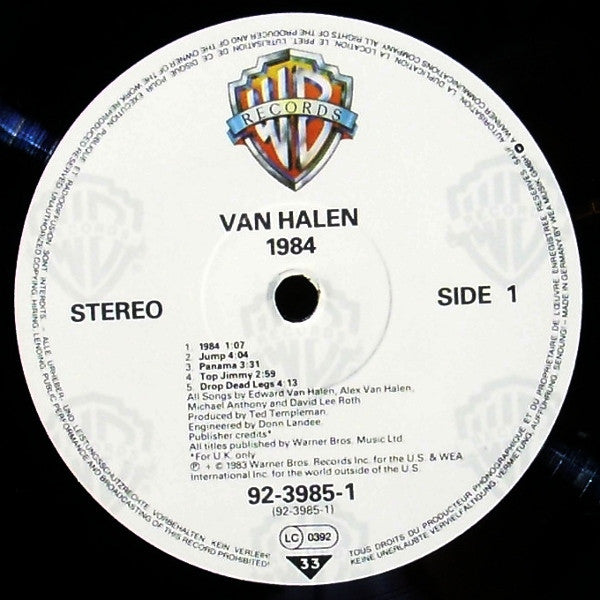 Van Halen : 1984 (LP, Album)