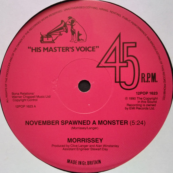 Morrissey : November Spawned A Monster (12", Single)