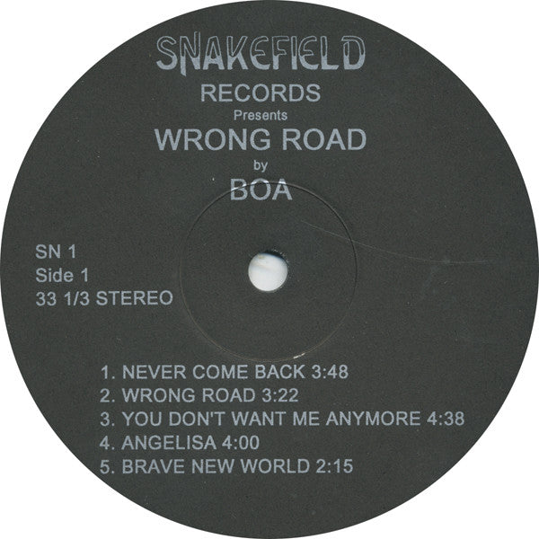 Boa (4) : Wrong Road (LP, Album, RE, Unofficial)