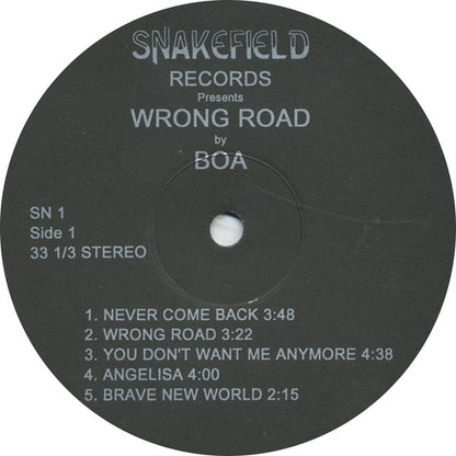 Boa (4) : Wrong Road (LP, Album, RE, Unofficial)