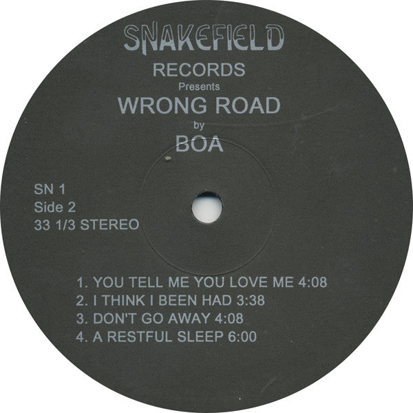 Boa (4) : Wrong Road (LP, Album, RE, Unofficial)