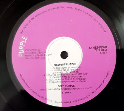 Deep Purple : Deepest Purple (The Very Best Of Deep Purple) (LP, Comp)