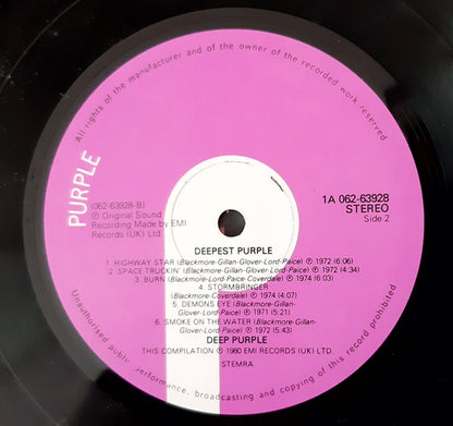 Deep Purple : Deepest Purple (The Very Best Of Deep Purple) (LP, Comp)