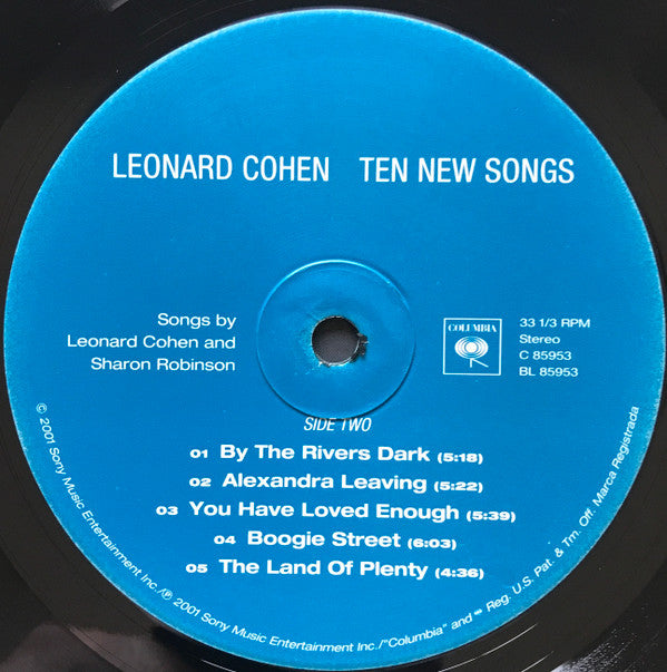 Leonard Cohen : Ten New Songs (LP, Album)