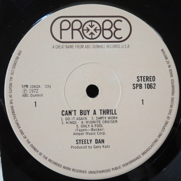 Steely Dan : Can't Buy A Thrill (LP, Album, RP)
