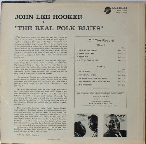 John Lee Hooker : The Real Folk Blues (LP, Album, Mono)