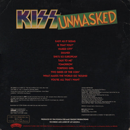 Kiss : Unmasked (LP, Album, Promo, PRC)