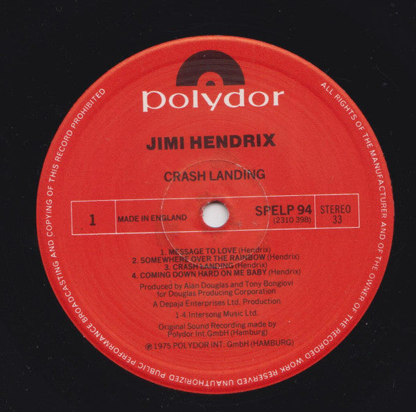 Jimi Hendrix : Crash Landing (LP, RE)