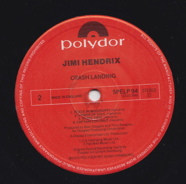 Jimi Hendrix : Crash Landing (LP, RE)