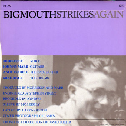 Smiths* : Bigmouth Strikes Again (7", Single, EMI)