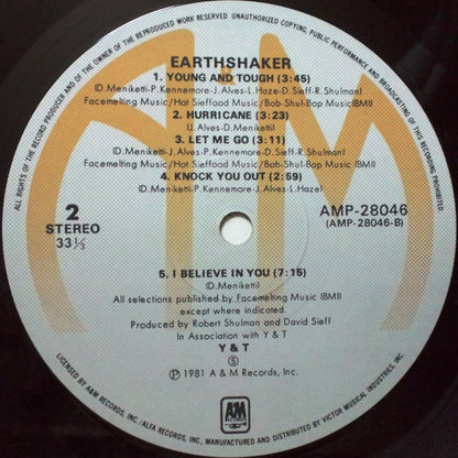 Y & T : Earthshaker (LP, Album)