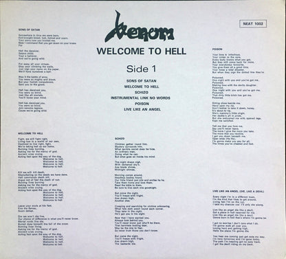 Venom (8) : Welcome To Hell (LP, Album, Blu)