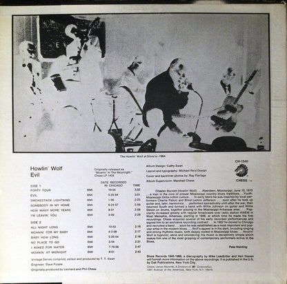 Howlin' Wolf : Evil (LP, Album, RE)
