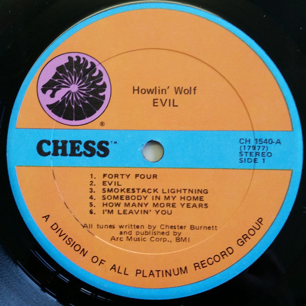 Howlin' Wolf : Evil (LP, Album, RE)